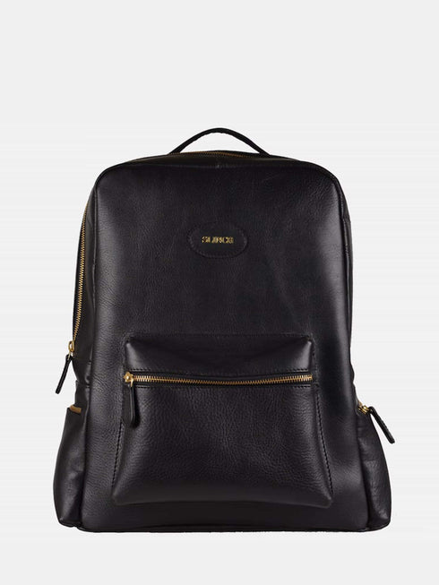 Leather Backpack - Black