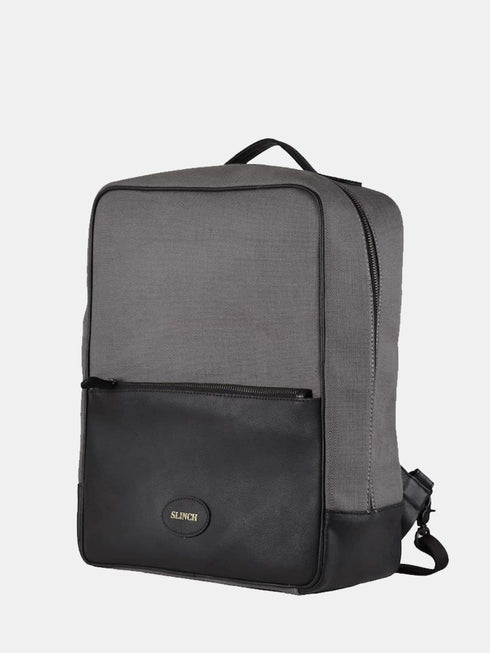 Canvas Backpack - Grey/Black