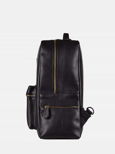 Leather Backpack - Black