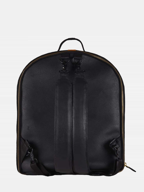 Leather Backpack - Black/Tan