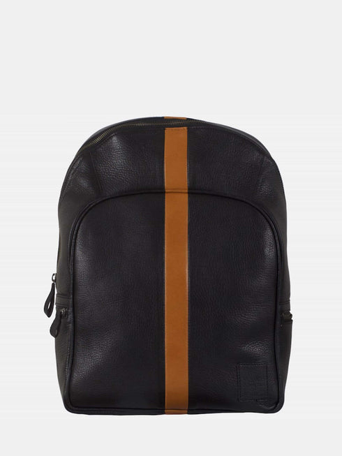 Leather Backpack - Black/Tan