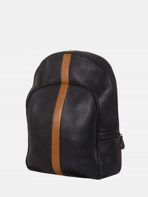 Leather Backpack - Black/Tan