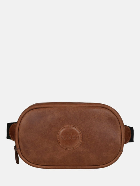 Leather Belt Bag - Brown