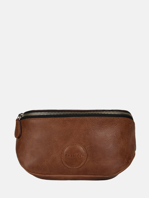 Leather Belt Bag - Brown