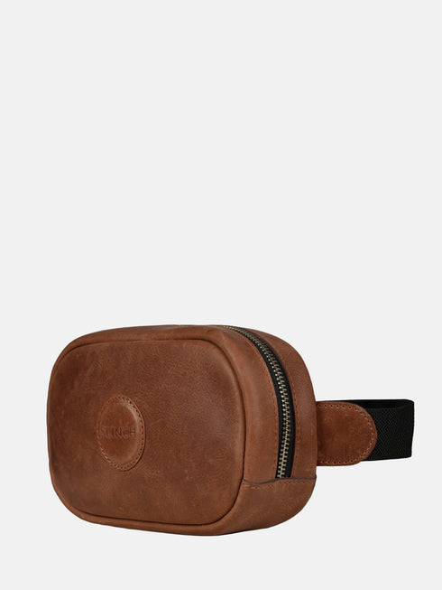 Leather Belt Bag - Brown