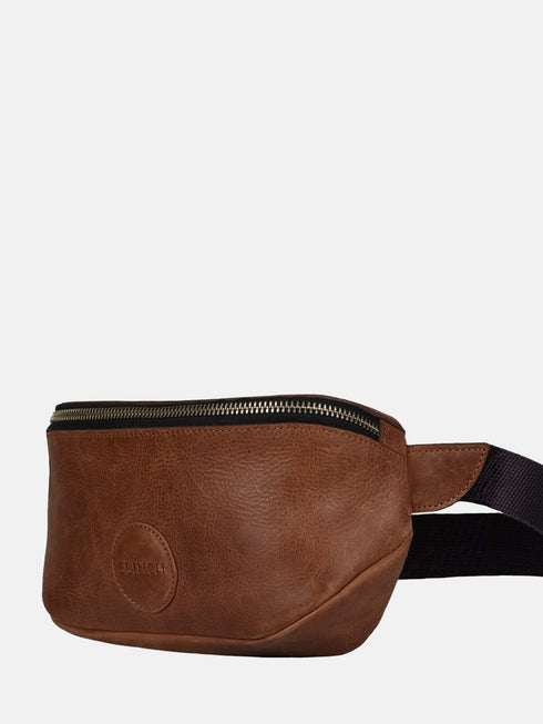 Leather Belt Bag - Brown