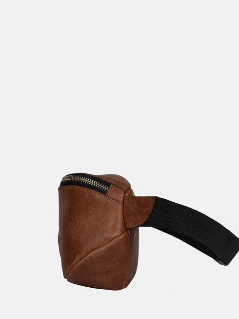 Leather Belt Bag - Brown