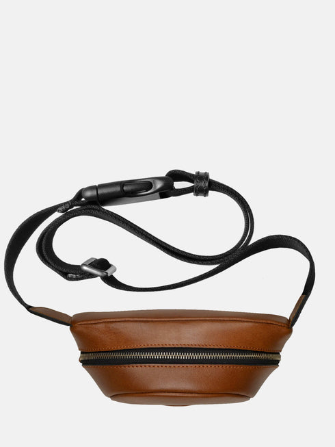 Leather Belt Bag - Brown