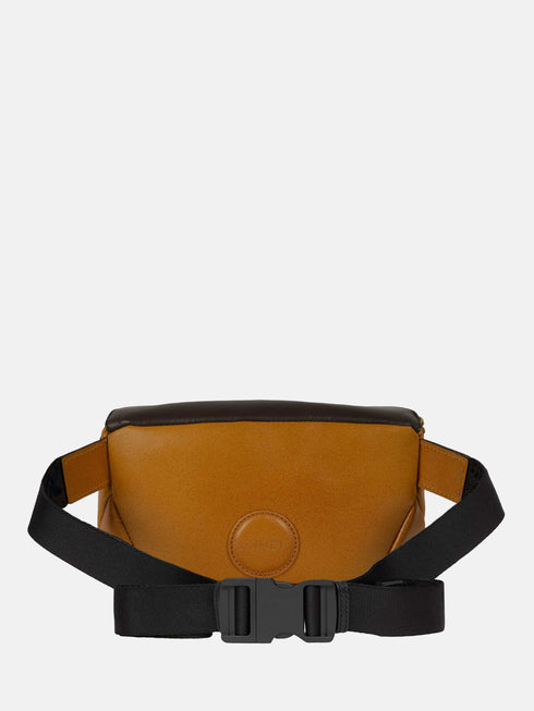 Leather Belt Bag - Tan & Black