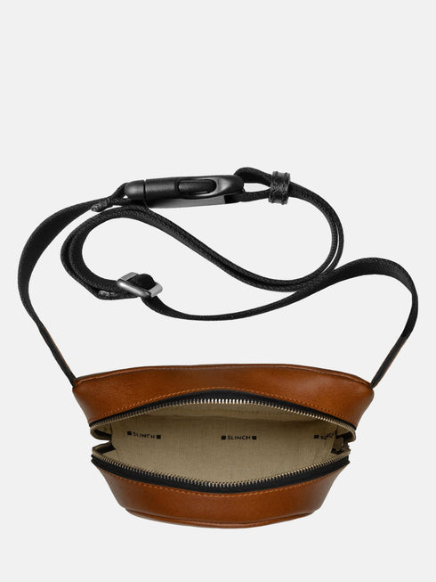 Leather Belt Bag - Brown