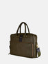 Leather Laptop Bag - Olive