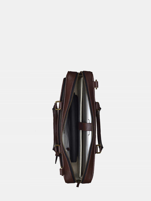 Canvas Laptop Bag - Black/Yellow