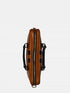 Leather Laptop Bag - Tan/Black