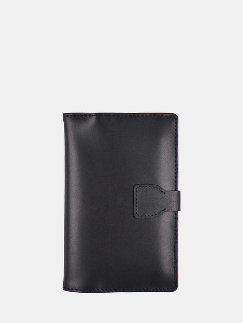 Leather Wallet - Black/Tan
