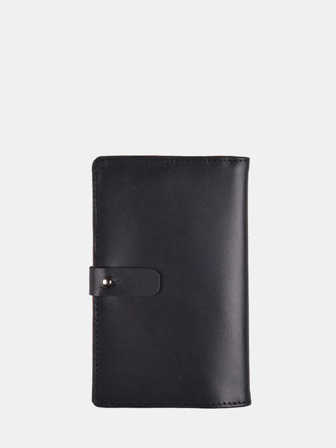 Leather Wallet - Black/Tan