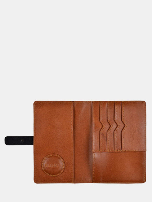 Leather Wallet - Black/Tan