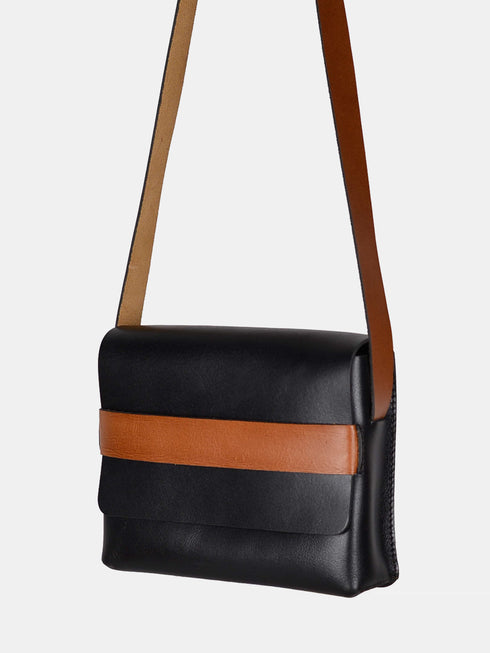 Sling Bag - Black/Tan