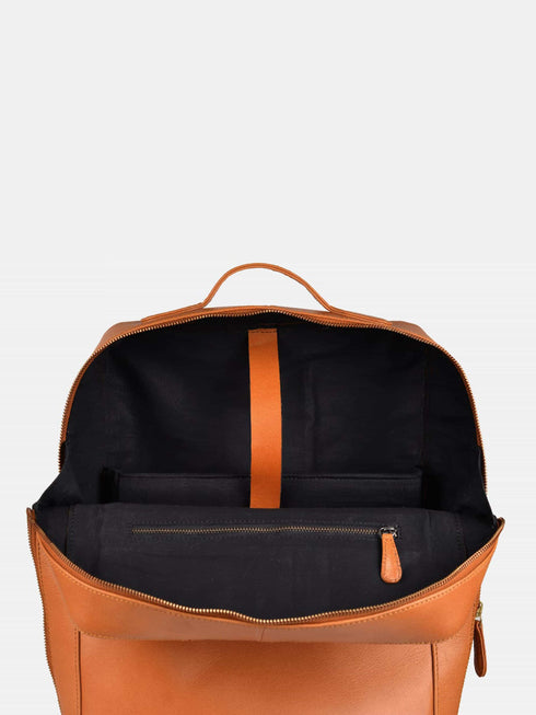 Leather Backpack - Tan