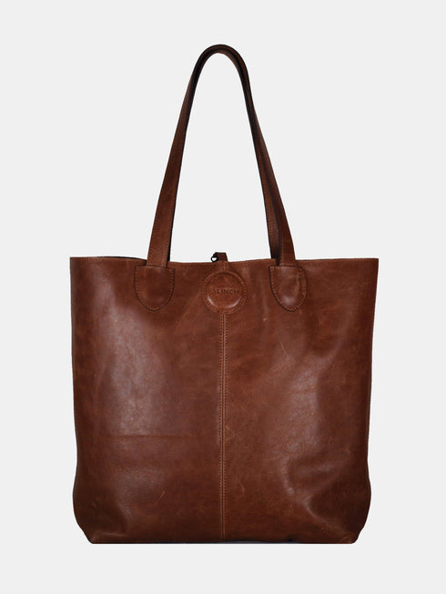 Leather Tote - Brown