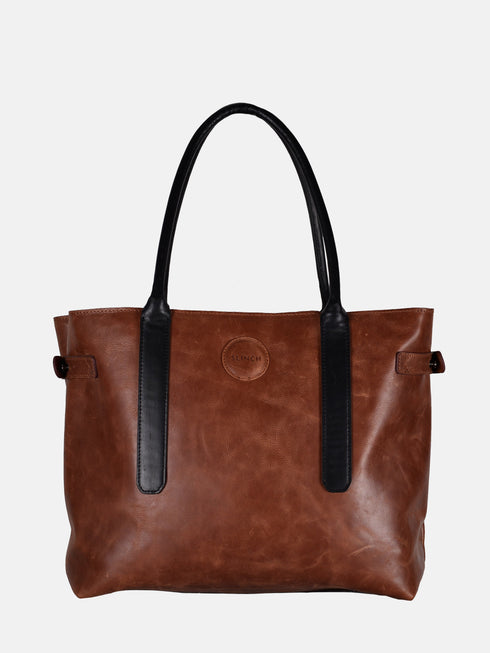 Leather Tote - Brown