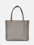 Leather Tote - Grey