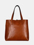 Leather Tote - Brown