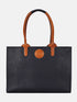 Leather Tote - Black/Brown
