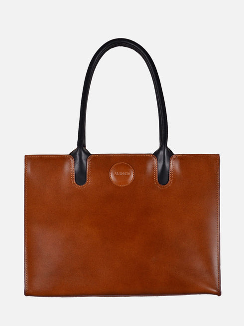 Leather Tote - Brown