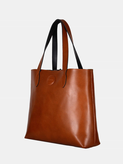 Leather Tote - Brown