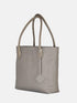 Leather Tote - Grey