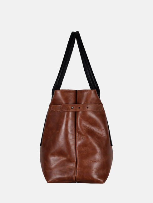 Leather Tote - Brown