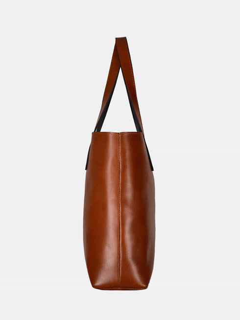 Leather Tote - Brown