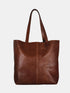 Leather Tote - Brown