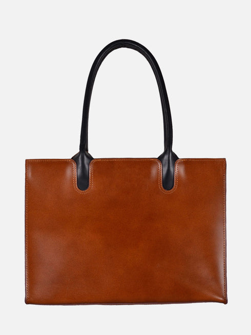 Leather Tote - Brown