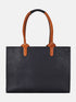 Leather Tote - Black/Brown