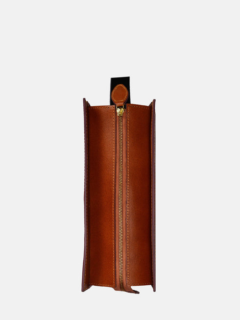 Leather Tote - Brown