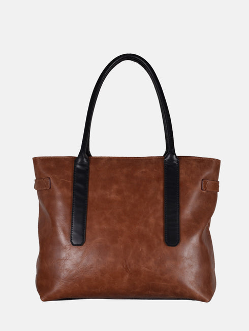 Leather Tote - Brown