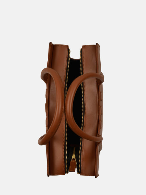 Leather Tote - Brown