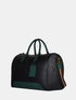 Leather Travel Bag - Black / Green