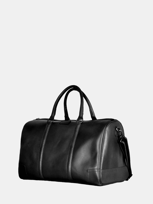 Leather Travel Bag - Black