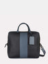 Leather Travel Bag - Black / Blue