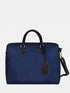 Leather Travel Bag - Black / Blue