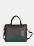 Leather Travel Bag - Grey-Green