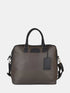 Leather Travel Bag - Dark Grey / Black