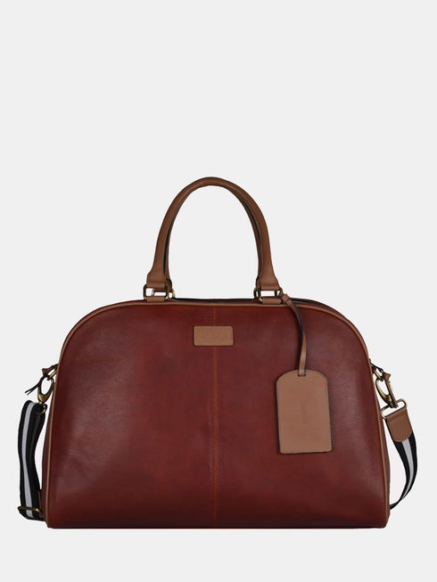 Leather Travel Bag - Maroon