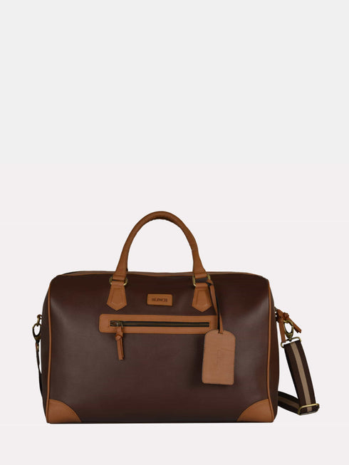 Leather Travel Bag - Brown / Tan