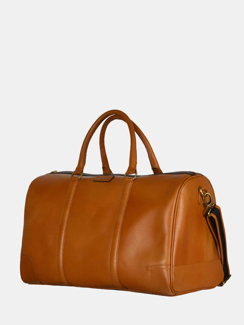 Leather Travel Bag - Tan