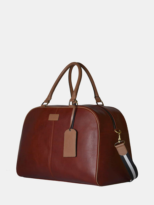 Leather Travel Bag - Maroon