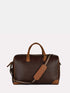 Leather Travel Bag - Brown / Tan