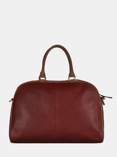 Leather Travel Bag - Maroon